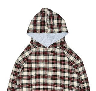 Double-sided Plaid Hooded Cotton Jacket Coat Sweatshirt