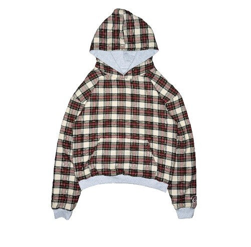 Double-sided Plaid Hooded Cotton Jacket Coat Sweatshirt