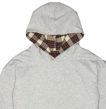 Double-sided Plaid Hooded Cotton Jacket Coat Sweatshirt